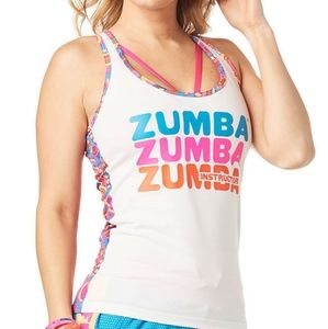 Zumba Peace Love Instructor Racerback Top